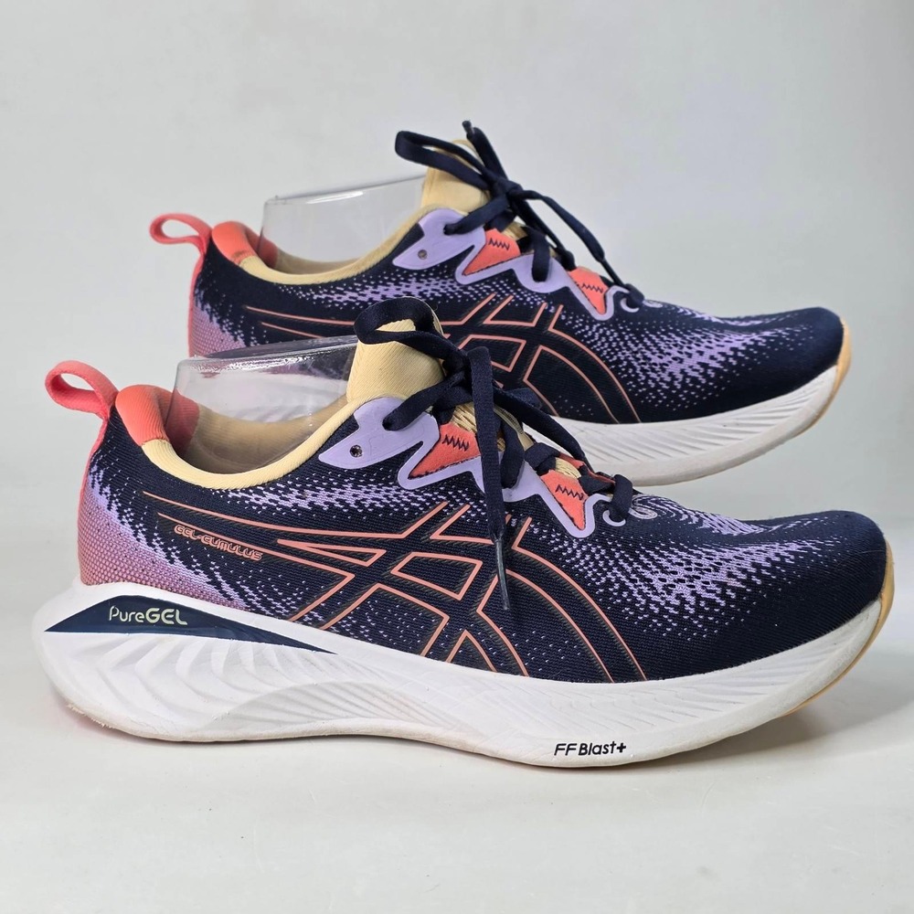 Asics Gel-Cumulus 25 Midnight Papaya Athletic Running Walking Shoes Women's 8.5